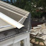 Austin home with leave guards on gutters