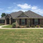 Seamless gutters installed on a house
