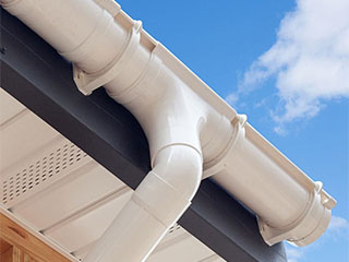 Gutters installed on home